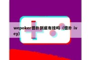 wepoker德扑到底有挂吗（德扑 ivey）